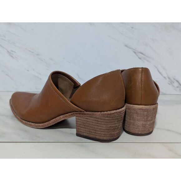Madewell Brady Women's Brown Leather Block Heel Pointed Toe Shoe Size 7.5 - Picture 4 of 9